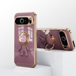 เคสติดรถยนต์แม่เหล็กโครเมียมสำหรับ <span class=keywords><strong>Google</strong></span> Pixel 9/9 Pro/ 8A, สำหรับ Galaxy A25 A35 A55 6D นักบินอวกาศเคสพร้อมที่จับ - Product Image 6