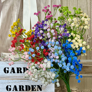 Bouquets de fleurs artificielles en soie, gypsophile, couleurs mélangées, décoration intérieure, arrangements de mariage - Product Image 3