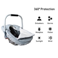 Housse de protection solaire respirante en polyester pour siège auto bébé, pare-vent pour siège auto bébé