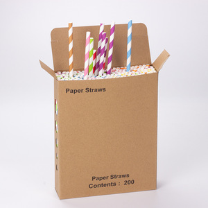 Paper Straws 200 Pieces Colorful Biodegradable For Party Drinks - Product Image 3
