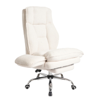 Chaise de bureau ergonomique pivotante à jambes croisées, réglable en hauteur, chaise de direction, chaise de bureau pour ordinateur