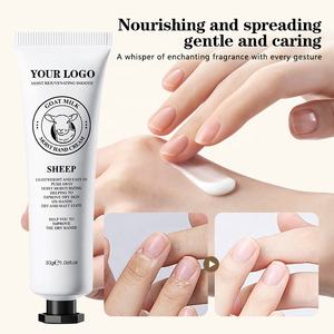 Crème <span class=keywords><strong>pour</strong></span> les mains au lait de chèvre, crème hydratante naturelle blanchissante <span class=keywords><strong>pour</strong></span> peaux très sèches, réparation nourrissante, lotion, marque privée OEM - Product Image 4