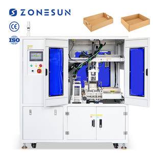 ZONESUN ZS-CSPM4T Máquina Vertical Automática para Armar Cajas de Cartón, Equipo para Armar Bandejas de Bebidas y Alimentos, Máquina Plegadora y Formadora - Product Image 1
