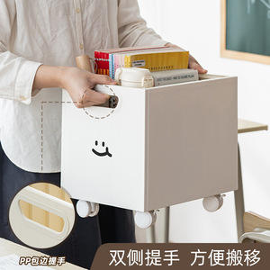 Caja de almacenamiento debajo del escritorio para estudiantes, organizador de oficina apilable rectangular con ruedas para almacenamiento de libros en el aula - Product Image 3