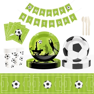 Juego de Vajilla Desechable para Fiesta de Cumpleaños de Fútbol DAMAI, Platos y Vasos de Papel para Niños, Decoración para Fiesta de Cumpleaños de Fútbol - Product Image 3