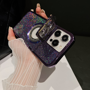 Coque de téléphone à paillettes galvanisées avec <span class=keywords><strong>film</strong></span> de caméra pour iPhone 16 15 14 Pro max étui de téléphone porte-objectif - Product Image 5