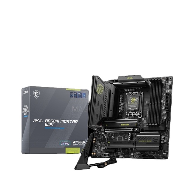MAG B860M MORTAR WIFI New Intel Desktop Motherboard with SATA Single Channel DDR5 RAM Integrated Graphics for Computer Gaming