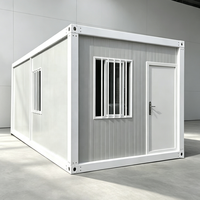 Maison conteneur pliable de 20 pieds, préfabriquée, portable, pour le logement des employés de bureau, le camping ou comme villa.