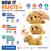 Jouet en peluche OEM pour chien Golden Retriever, robot intelligent compagnon pour enfants, machine d'éveil éducatif, cadeau