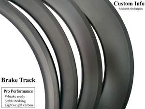 RUJIXU, suministro directo de fábrica, 700C, 25mm de ancho, 38/50/60/88mm de profundidad, llanta de carbono UD 3K V, freno de disco, llanta de <span class=keywords><strong>bicicleta</strong></span> de carretera - Product Image 3