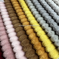Vente en gros personnalisé 100% polyester durable 6W élastique velours côtelé tissu Jacquard tricoté pour bricolage couture artisanat jouets en peluche
