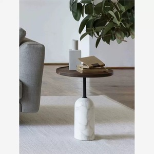 OEM ODM Moderno Rústico Mesa De Aninhamento De Madeira De Mármore Natural Mesa Lateral De Madeira Maciça Polido <span class=keywords><strong>Console</strong></span> Tabelas para a Sala de estar da Villa - Product Image 5
