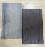 Planche de terrasse en aluminium à grain de bois, co-extrusion WPC, pour projets de villas et jardins extérieurs