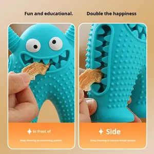 Jouet pour chien en silicone de qualité alimentaire, durable et facile à nettoyer, avec fonction <span class=keywords><strong>sonore</strong></span> et à mâcher, motif dessin animé mignon 'Find My Tail Little Monster' - Product Image 4