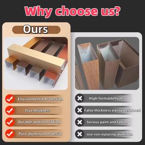 Rejilla de techo de aislamiento térmico ignífugo de diseño lineal de Metal moderno en forma de U-Fácil de instalar para fines impermeables de centro comercial al aire libre - Product Image 2