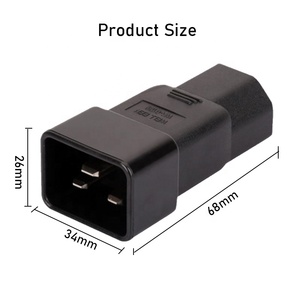 IEC 320 C20 C19 C14 C13 <strong>Power</strong> <strong>Plug</strong> <strong>Adapters</strong> 10A Rated Current Extension Socket Type - Product Image 2