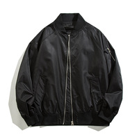Blouson Bomber Homme OEM avec Logo Brodé, Personnalisable, Marque Privée, Style Vintage, Coupe Ample, Léger, Type Aviateur