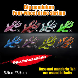 <span class=keywords><strong>Leurre</strong></span> de pêche souple en PVC en forme de crevette robot, 5,5 cm et 7,5 cm - Product Image 3