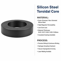 Noyau toroïdal à haute conductivité magnétique pour transformateur de puissance d'isolement médical