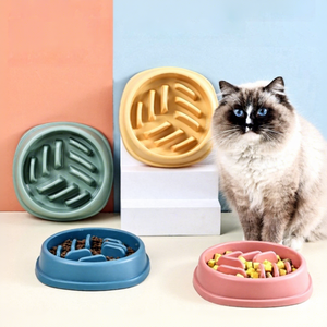 Gamelle anti-étouffement à alimentation lente pour chiens et chats <span class=keywords><strong>en</strong></span> PP, motif uni pour une digestion saine - Product Image 4