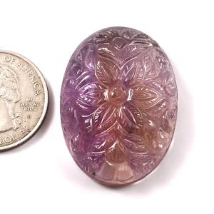 Amétrine claire naturelle sculptée en vrac fait à la main pour bijoux belle pierre travail - Product Image 2