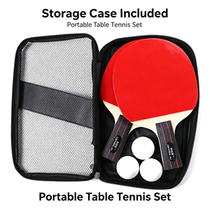 Pala de Ping Pong de Fibra de Carbono, Hoja de Madera de 7 Capas, Aprobada por la ITTF, Goma Invertida, Esponja Roja y Negra de 2.0mm, Mango Curvo, Control de Efecto - Product Image 3