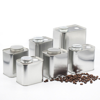 Conteneur à café en gros de 500, 800, 1200 ml, personnalisé, de qualité alimentaire, hermétique, pour l'emballage du café, boîte à café avec valve de dégazage