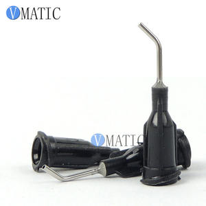 19G 45 度弯头点胶针，1/2 英寸黑色鲁尔锁头，用于精密胶水涂抹 - Product Image 3