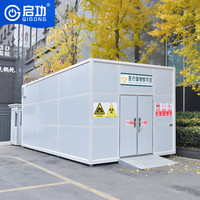 Structure en acier/alliage d'aluminium Qigong, salle de stockage temporaire respirante pour déchets dangereux, isolation de 50 mm pour usage industriel