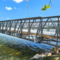 Layanan Pengelasan dan Pemotongan Struktur Baja Karbon Prefabrikasi Modular Kustom untuk Jembatan Pejalan Kaki Bailey Skywalk Bentangan Besar