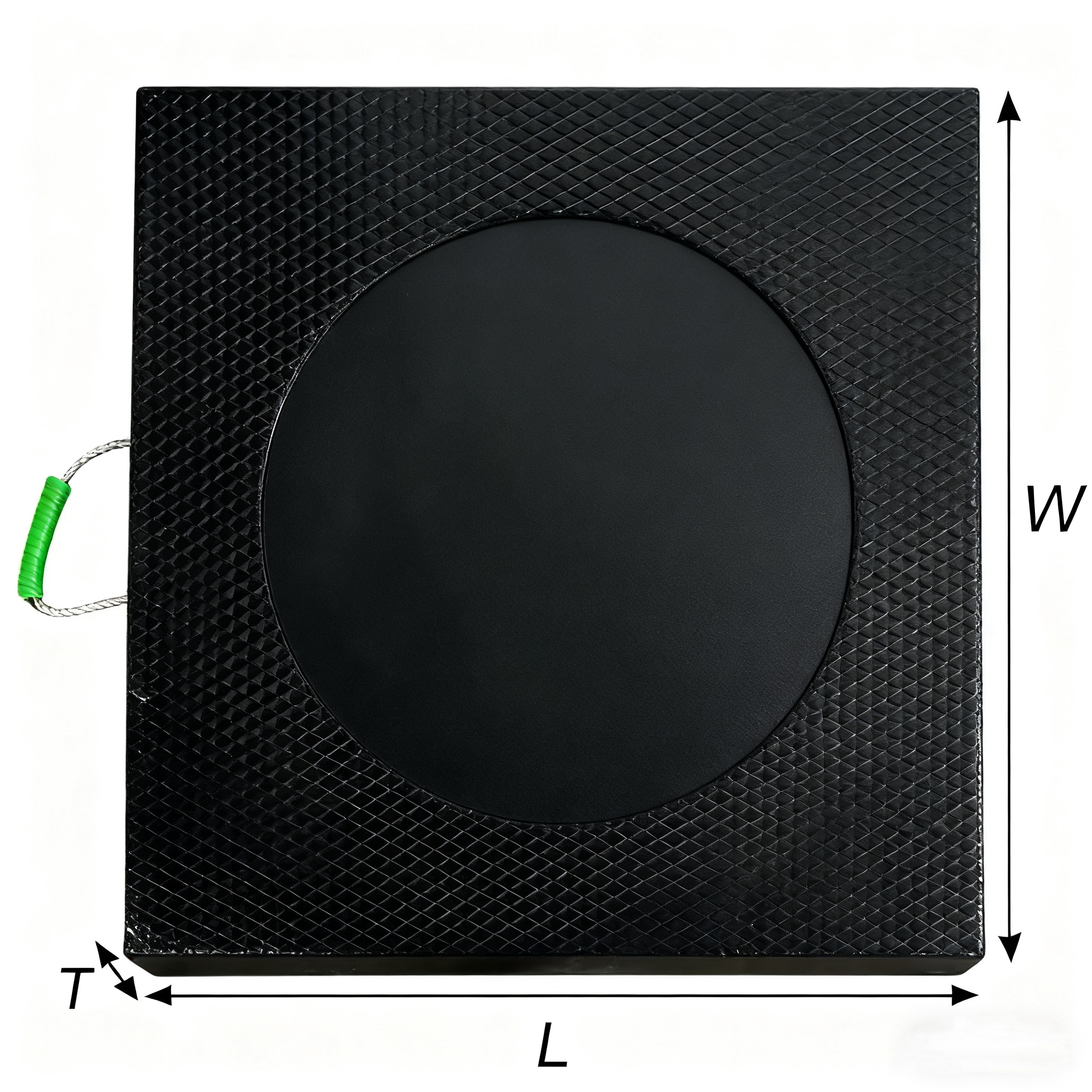Polyethylene Outrigger Pads Extruded Plastic Modling for Cranes with Handle Customized Size 800*800mm Cutting Service