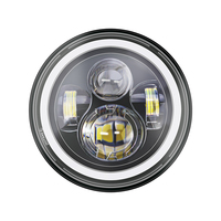 Phare LED KLT 7 pouces, neuf, 4 LED H4 pour voiture et moto, feux de jour et clignotants, lampe de conduite