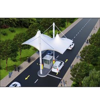 Kits de carport en acier Q235 avec structure d'ombrage de voiture de toit en polycarbonate pvc pvc pvc