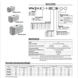Katup Udara SMC Original 3 Port VPA342-1-02A VPA342V-1-02A Katup Pneumatik, Katup Pembuangan Udara, Katup Pelepas Udara - Product Image 6