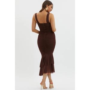 Vestidos Midi de Mujer, Diseño Moderno y Sexy, Sin Mangas, Ajustados, Tejidos, Casuales, para Vacaciones de Verano - Product Image 5