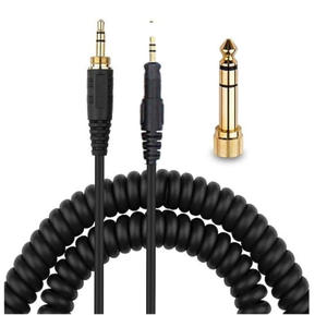 Cable de Audio de Repuesto de 3.5mm a 2.5mm para Auriculares ATH-M70X M50X M40X <span class=keywords><strong>M60X</strong></span>, Cable de Audio con Resorte, Negro - Product Image 2