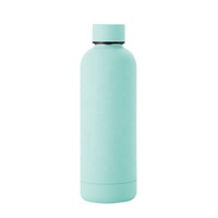 Termos Stainless Steel Mini dinding ganda, botol air olahraga luar ruangan portabel dengan aliran minum langsung