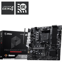 Motherboard AM4 MSI PRO B550M-P MATX Wifi6E Mendukung Prosesor Desktop Seri AMD Ryzen 5000 Memori DDR4 PCIe4.0x16 NVMe M.2