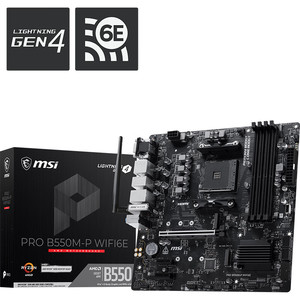 AM4 <span class=keywords><strong>MSI</strong></span> <span class=keywords><strong>PRO</strong></span> B550M-P เมนบอร์ด MATX Wifi6E รองรับเอเอ็มดี ไรเซ่น 5000 ซีรีส์โปรเซสเซอร์เดสก์ท็อปหน่วยความจำ DDR4 PCIe4.0x16 NVMe M.2 - Product Image 1