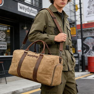 Sac de sport en toile cirée imperméable de qualité supérieure avec logo personnalisé, sac de golf léger avec compartiment pour chaussures - Product Image 4