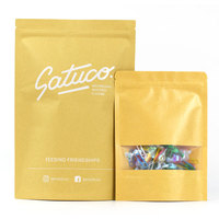 Papier artisanal écologique à impression personnalisée Sac de pochette debout laminé en papier d'aluminium pour la cuisine indienne avec fermeture éclair Sac en mylar
