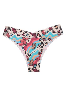 Braguitas de Nailon Suave para <span class=keywords><strong>Mujer</strong></span>, con Borde Festoneado, Estampado Bonito, Ropa Interior Transpirable, Tanga con Estampado, Logotipo Personalizado Disponible - Product Image 6