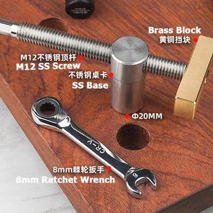 2 Pack panca morsetto cane 3/4 pollici pinze fori per la lavorazione del legno regolabile banco di lavoro fermo - Product Image 4