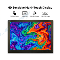 Panel de Pantalla Táctil Industrial para Montaje en Panel Externo, PC sin Ventilador con Montaje VESA para Línea de Producción, Terminal HMI