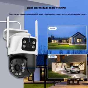 Ánh sáng mặt trời ống kính kép <span class=keywords><strong>Wifi</strong></span> CCTV Camera đầy đủ màu sắc HD 3K 6mp8mp từ xa giám sát không dây cho home Road IP65 & IP66 chứng nhận - Product Image 4