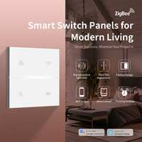 Villa de style luxe maison boutons sans fil Zigbee interrupteur intelligent panneau en plastique interrupteur d'éclairage mural standard ue avec commande vocale APP