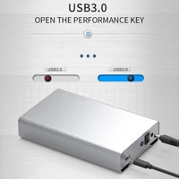 Boîtier de disque dur 3,5 pouces en aluminium SATA III, boîtier de disque dur avec prise secteur US UK EU AU, USB 3.0, pour disques durs et SSD 2,5/3,5 pouces