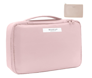 Sac <span class=keywords><strong>de</strong></span> voyage pour maquillage en nylon imperméable pour hommes et femmes, grand format, portable, avec fermeture à glissière - Product Image 3