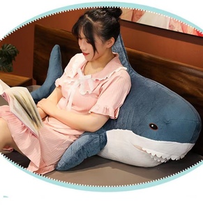 Almohada de Peluche Súper Suave con Forma de Tiburón, Juguete de Peluche Grande, Muñeco de Tiburón Largo para Niños - Product Image 3