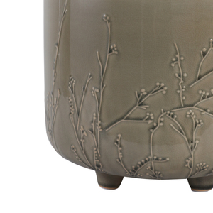 Vasi in ceramica con design a rami rialzati per piante da interno ed esterno, set di due - Product Image 4